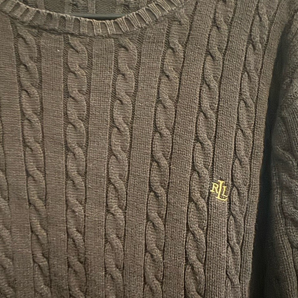 Lauren by Ralph Lauren Green Cotton Cable knit Sweater Women’s SZ 3X